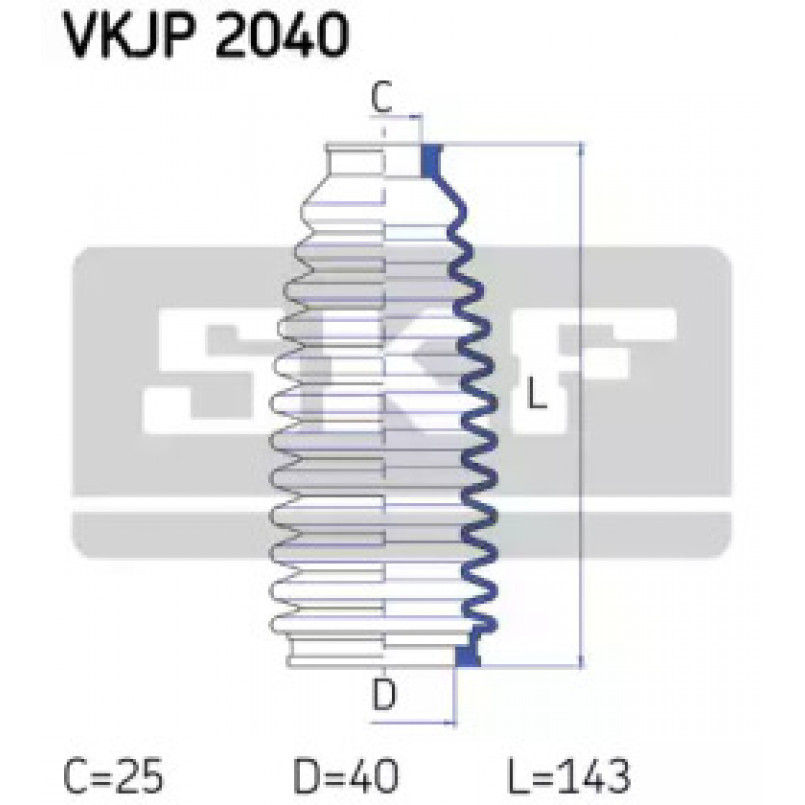 VKJP 2040 SKF - Пильовик привідного валу